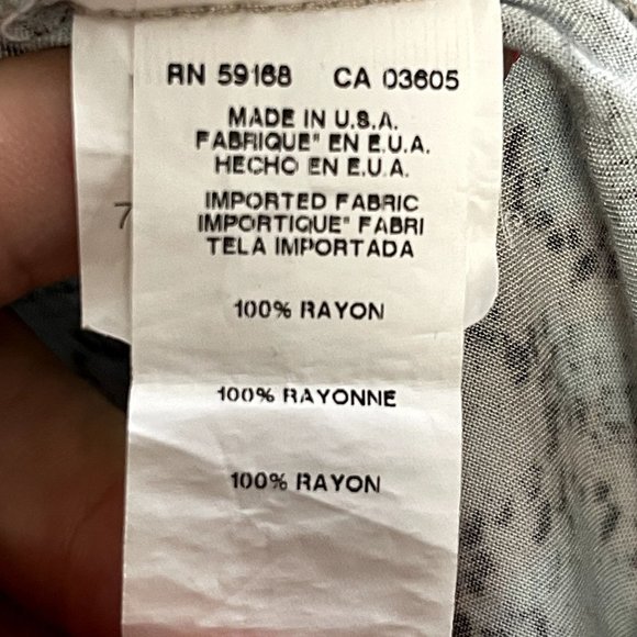 Karen Kane Womens Snakeskin Blouse Tie Front Long Sleeve Size XL - Picture 9 of 15